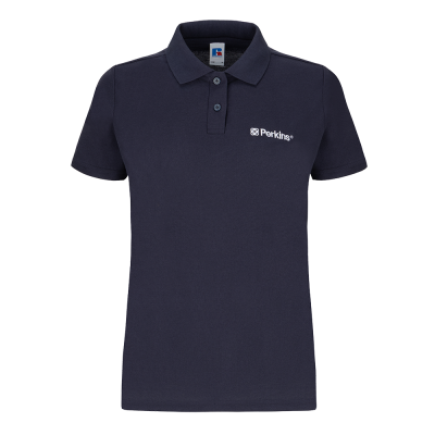 Ladies Plain Navy Polo